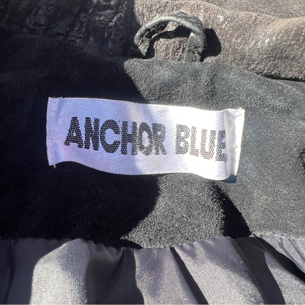 80s Patterned Black Layered Shoulder Leather Jack… - image 3